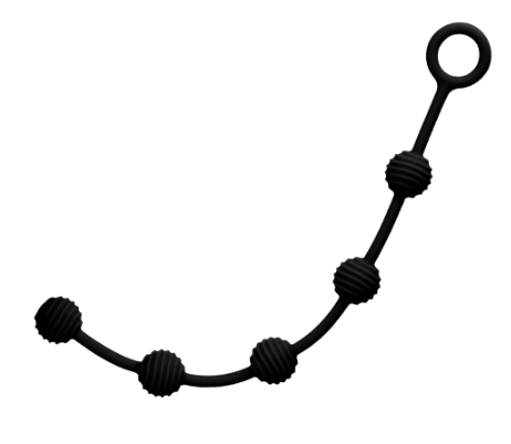 Silikon-Analkette mit Struktur, 24 cm